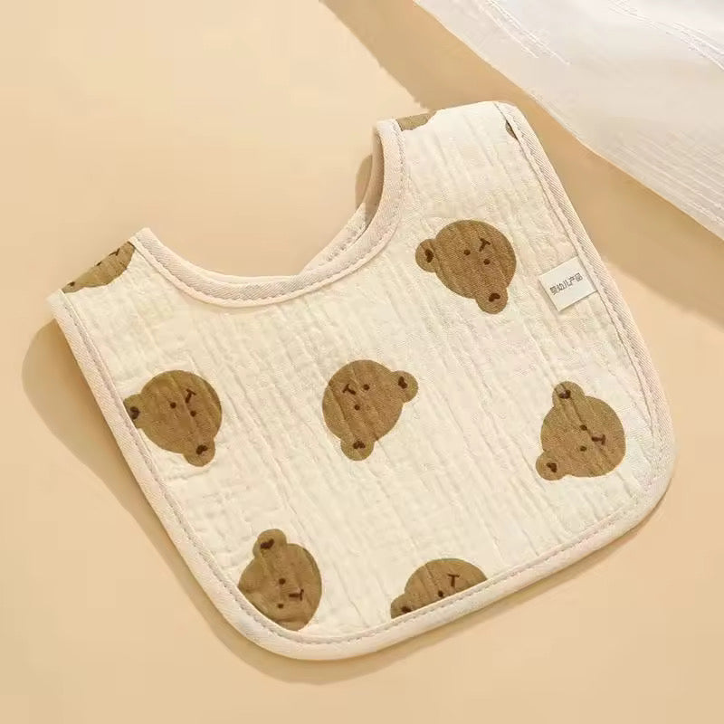 Soft Muslin Waterproof Bibs