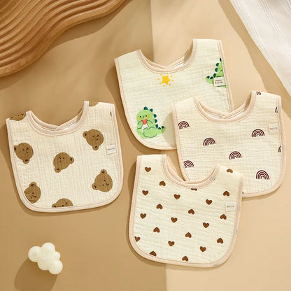 Soft Muslin Waterproof Bibs