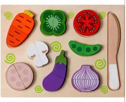 Wooden cutting puzzles