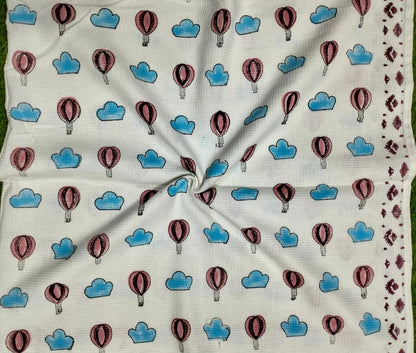 Kids Print Waffle Cotton Bath Towels