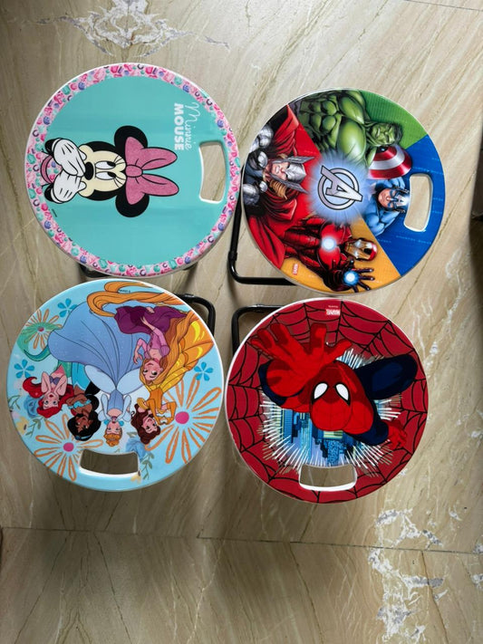 Foldable Characters Print Metal Table