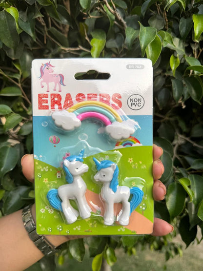 Unicorn Playset Erasers For Kids