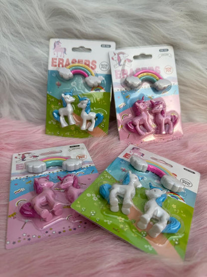 Unicorn Playset Erasers For Kids