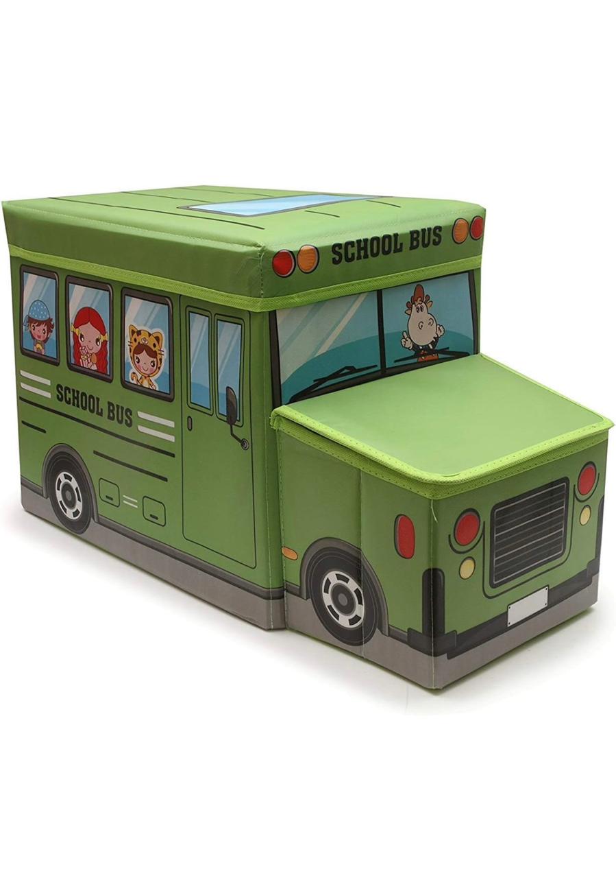 Bus Shaped Foldable Storage / Stool For Kids