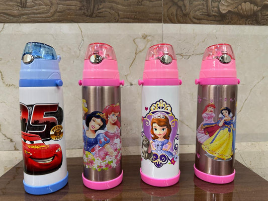 Cartoon Print Sipper Water Bottle for Kids