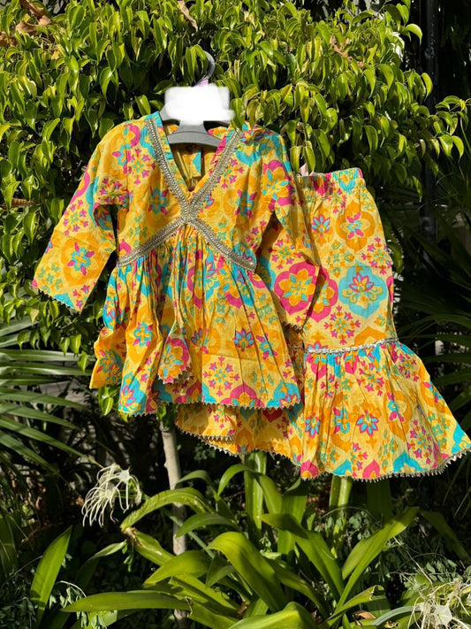 Yellow Alia Cut Suit