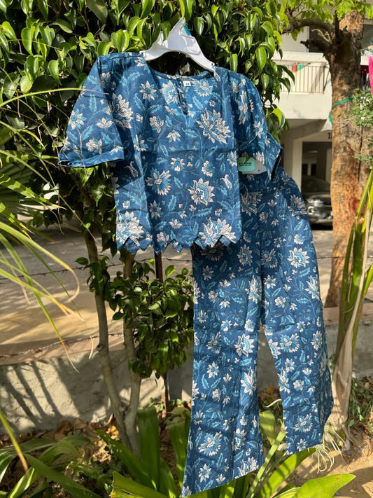 Blue Floral Coord Set