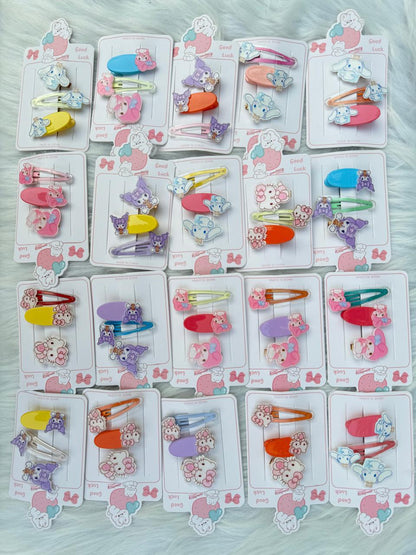 Sanrio Sweet Hair Pin Combo (Set of 3 in 1 card)