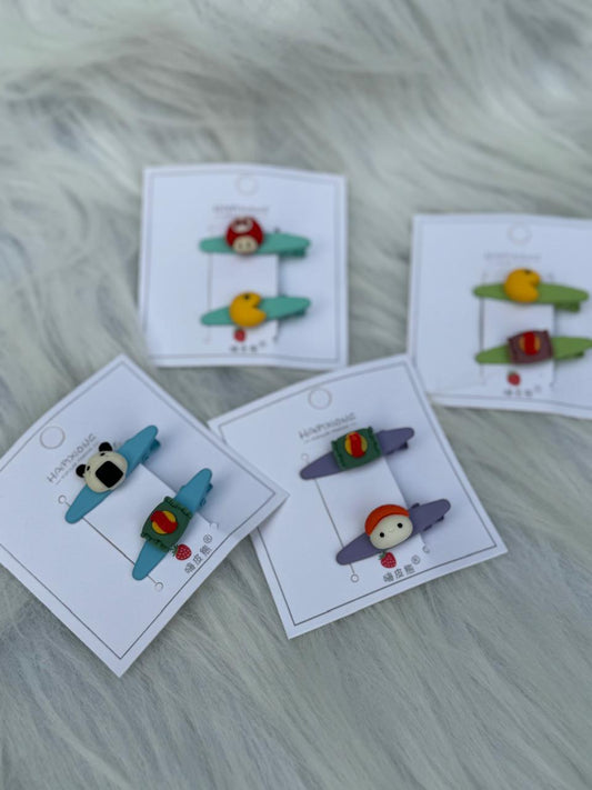 Mini Character Hair Pins (Pair)