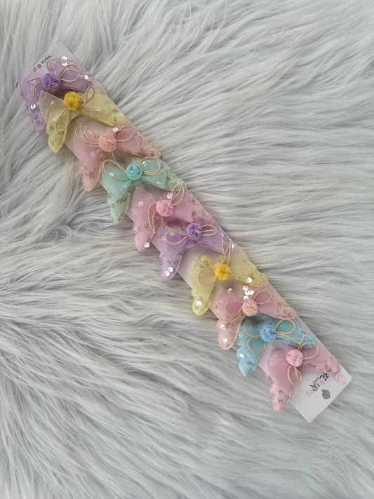 Pom Pom Wings Hair Pin (Single)