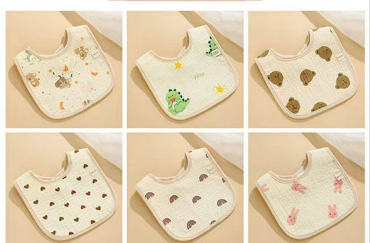 Soft Muslin Waterproof Bibs