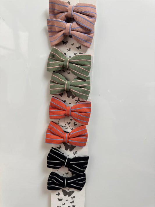 Striped Elegance Hair Pins (Pair)