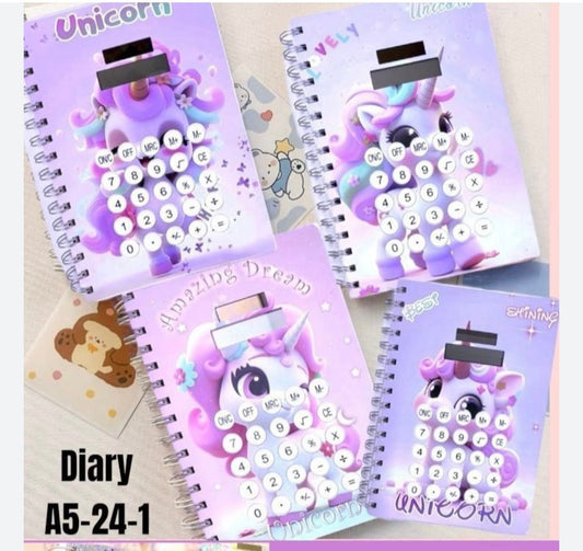 Unicorn Diary with Calculator