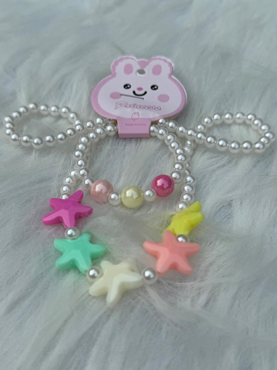 Kids Beads Necklace With Bracelet