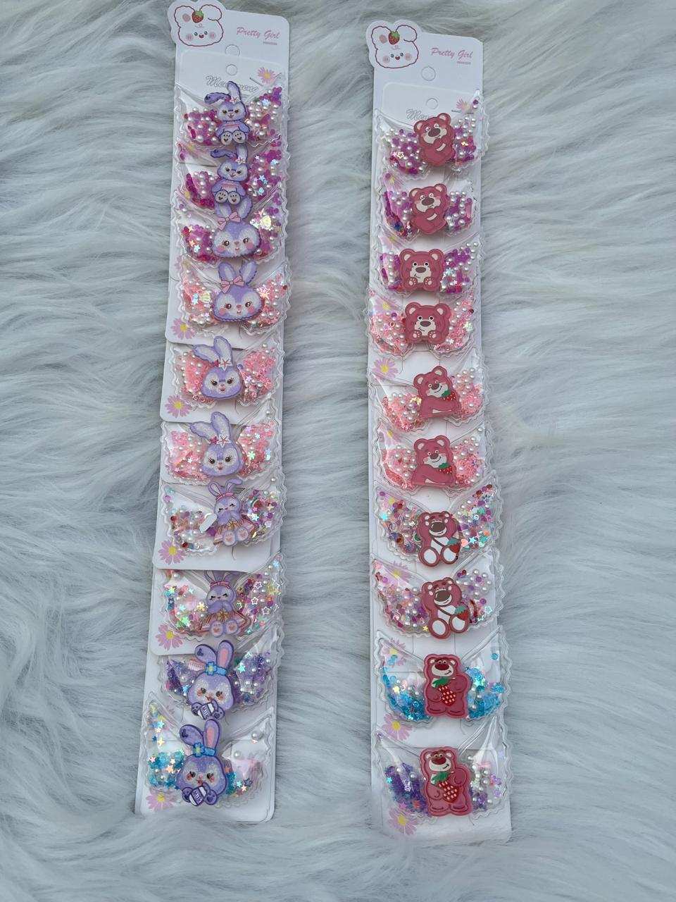 Cute Silicone Charm Hair Pins(Pair)