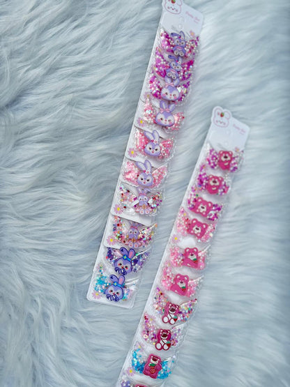 Cute Silicone Charm Hair Pins(Pair)