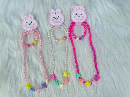 Kids Beads Necklace With Bracelet