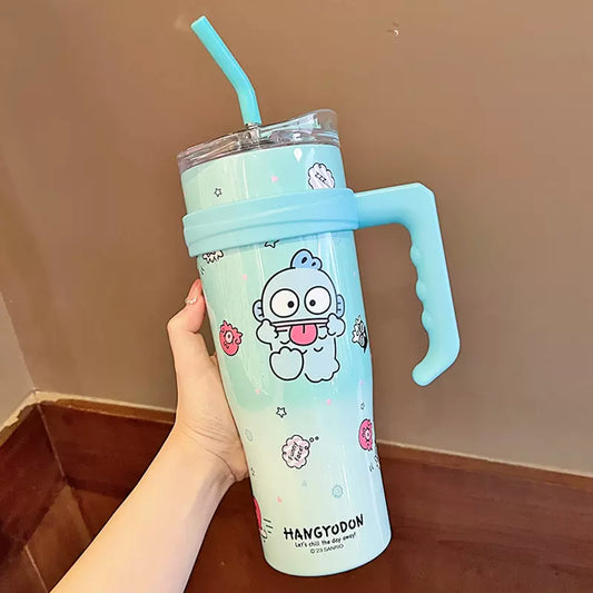 Sanrio Character Vacuum Sipper with Straw Handle