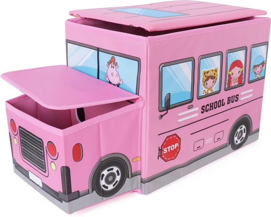 Bus Shaped Foldable Storage / Stool For Kids