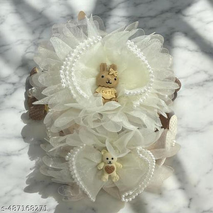 Korean Floral Pearl Teddy Headbands