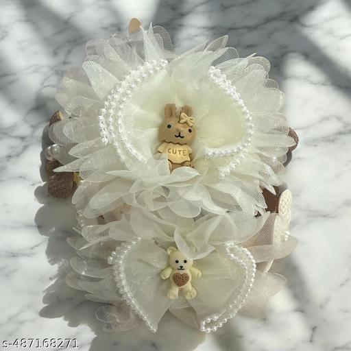 Korean Floral Pearl Teddy Headbands